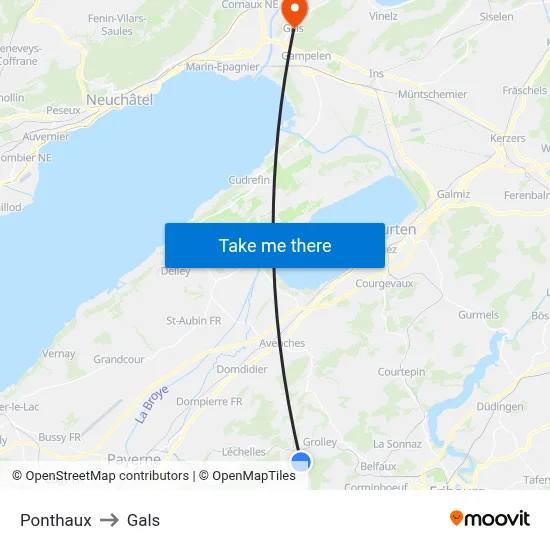 Ponthaux to Gals map