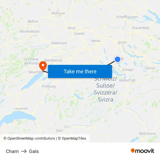 Cham to Gals map