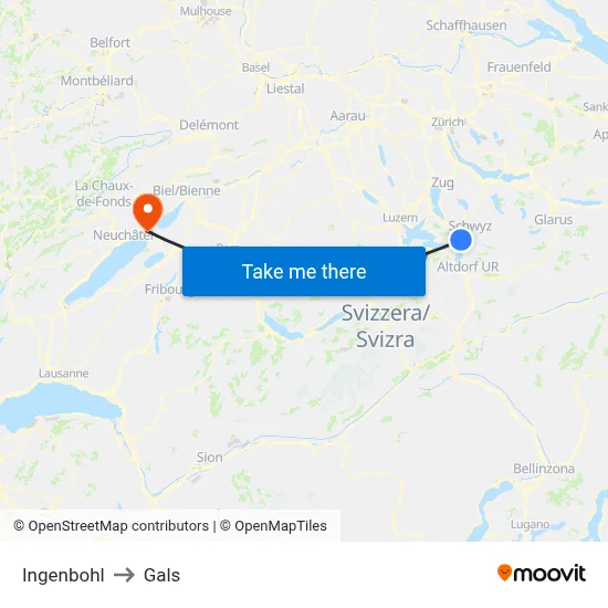 Ingenbohl to Gals map
