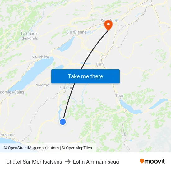 Châtel-Sur-Montsalvens to Lohn-Ammannsegg map