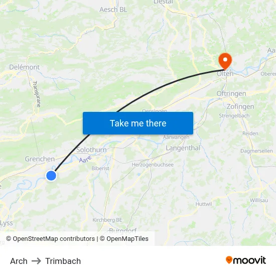 Arch to Trimbach map