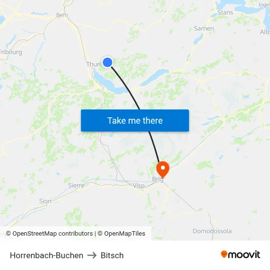Horrenbach-Buchen to Bitsch map