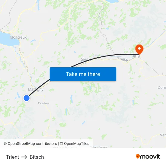 Trient to Bitsch map