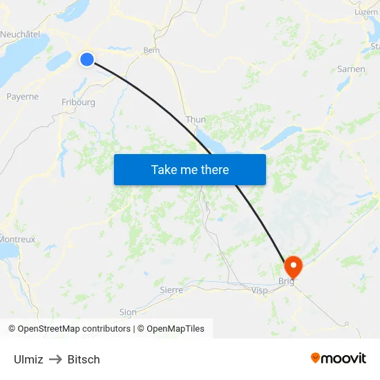 Ulmiz to Bitsch map