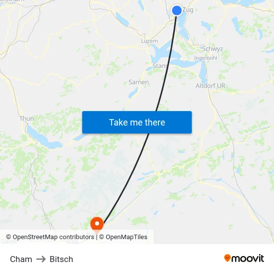 Cham to Bitsch map