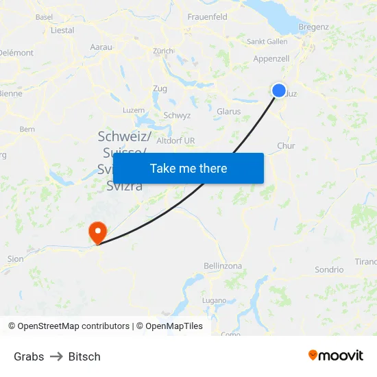 Grabs to Bitsch map