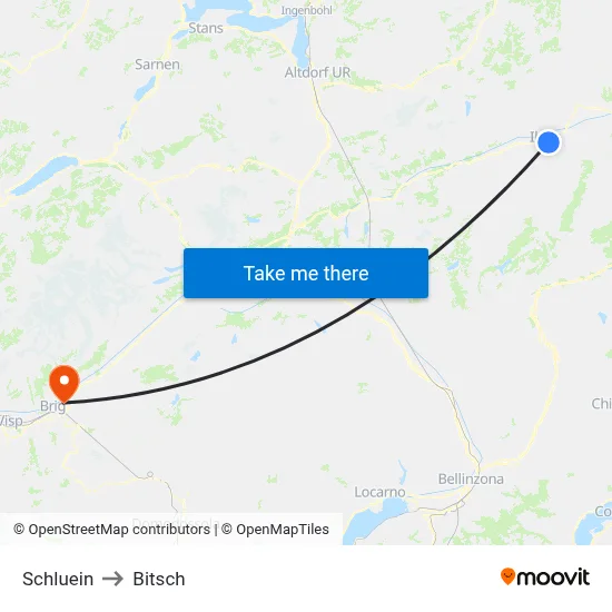 Schluein to Bitsch map