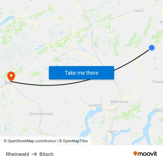 Rheinwald to Bitsch map