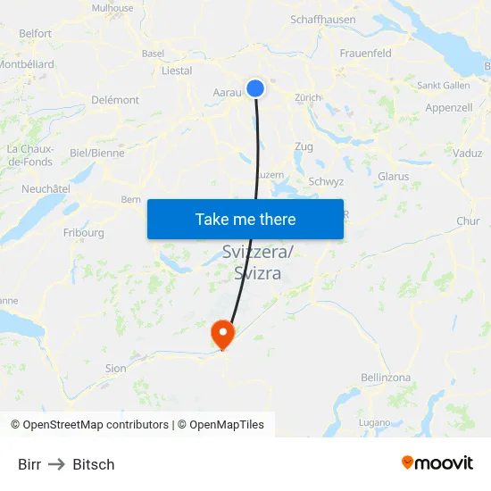 Birr to Bitsch map