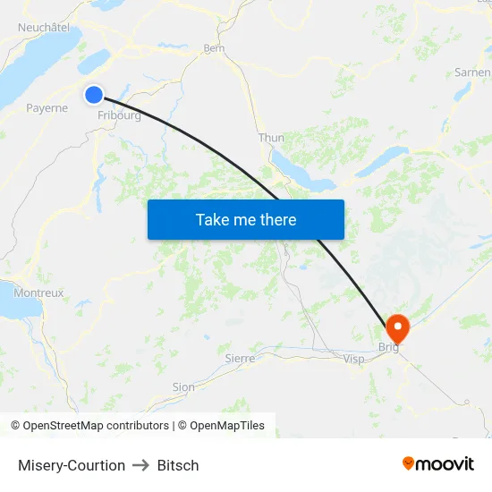 Misery-Courtion to Bitsch map
