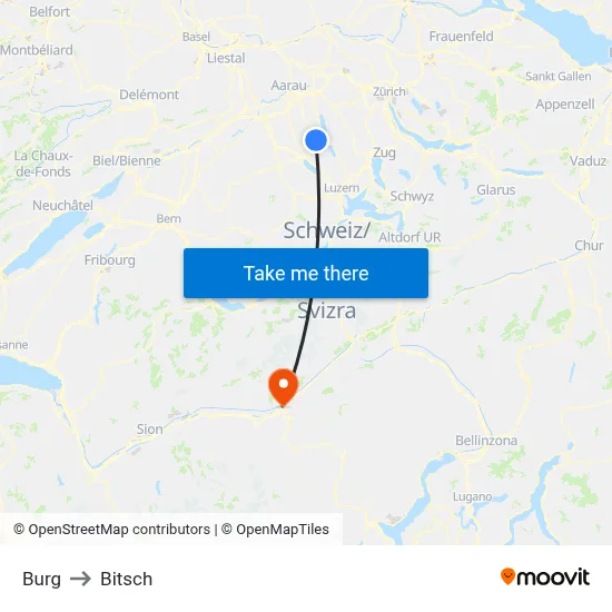 Burg to Bitsch map