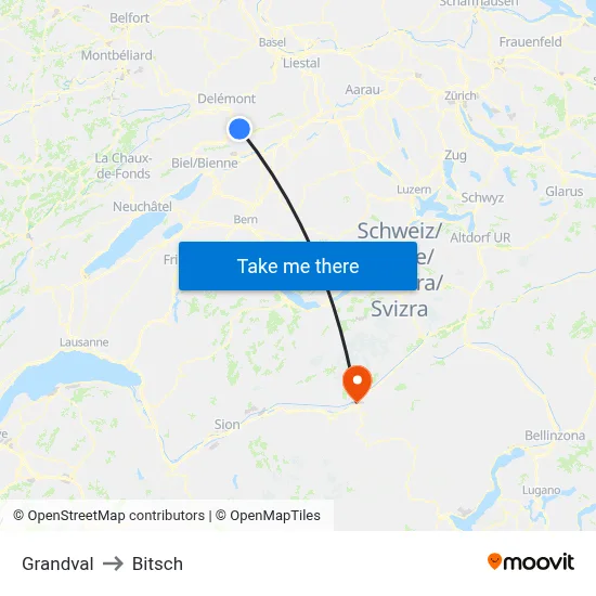 Grandval to Bitsch map
