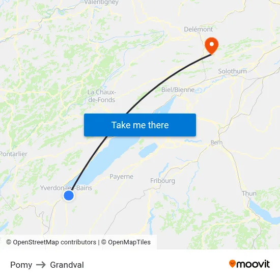 Pomy to Grandval map