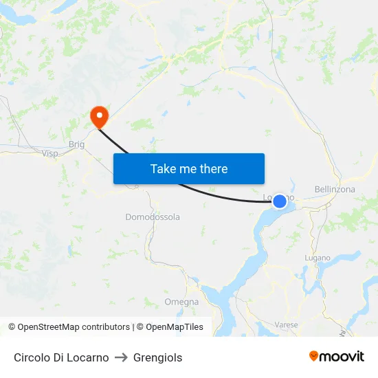 Circolo Di Locarno to Grengiols map
