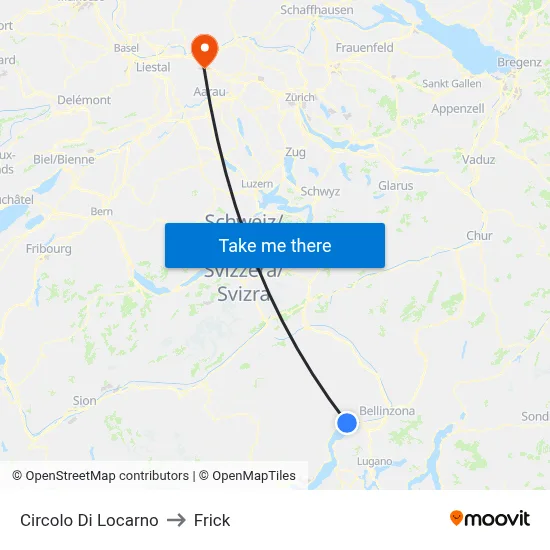 Circolo Di Locarno to Frick map