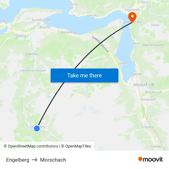 Engelberg to Morschach map