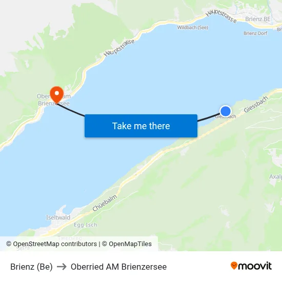 Brienz (Be) to Oberried AM Brienzersee map
