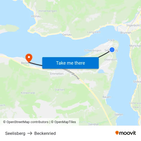 Seelisberg to Beckenried map