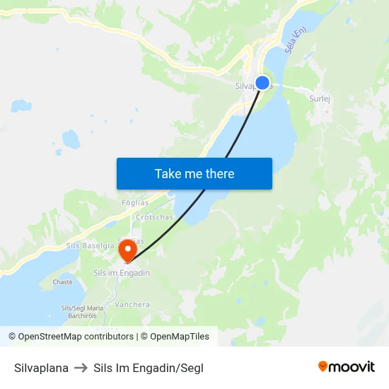 Silvaplana to Sils Im Engadin/Segl map