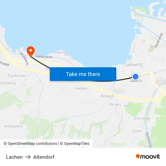 Lachen to Altendorf map