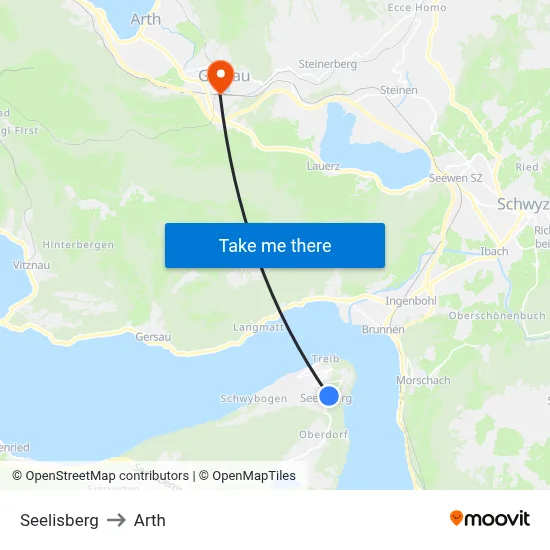 Seelisberg to Arth map