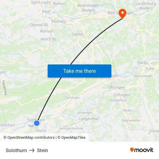 Solothurn to Stein map