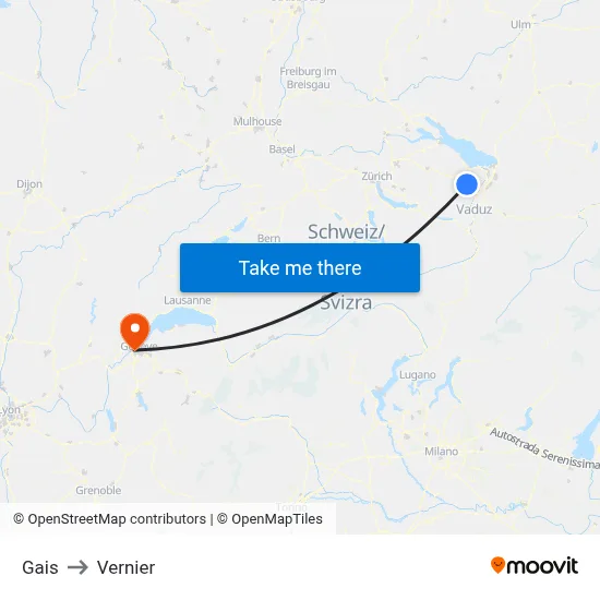 Gais to Vernier map