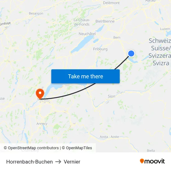 Horrenbach-Buchen to Vernier map