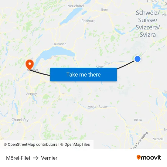 Mörel-Filet to Vernier map