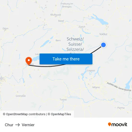 Chur to Vernier map