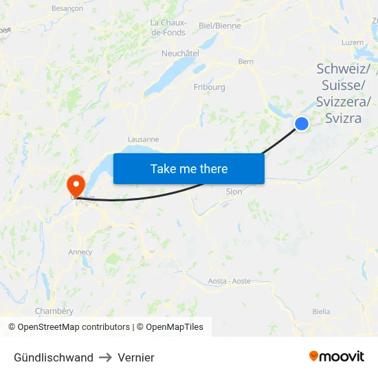 Gündlischwand to Vernier map