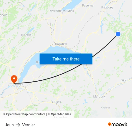 Jaun to Vernier map