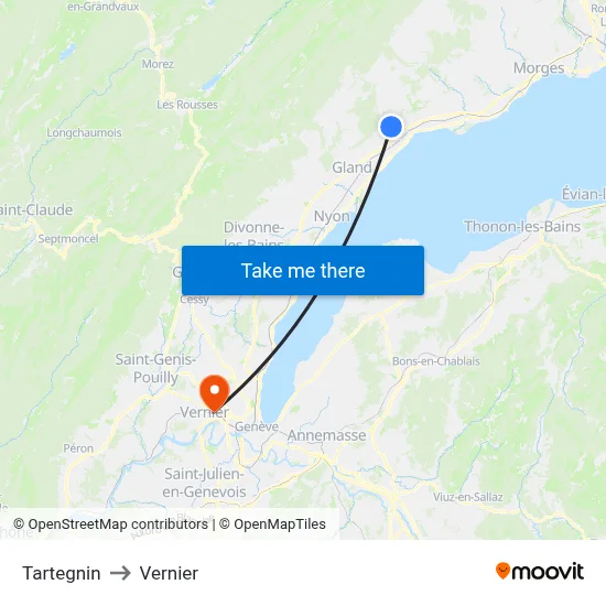 Tartegnin to Vernier map