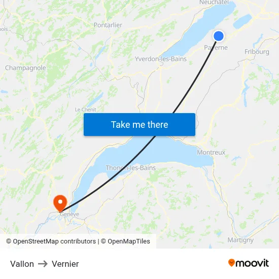 Vallon to Vernier map
