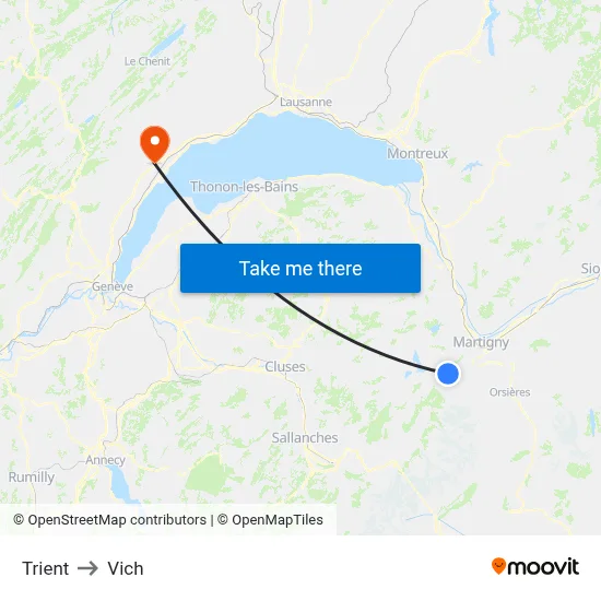 Trient to Vich map