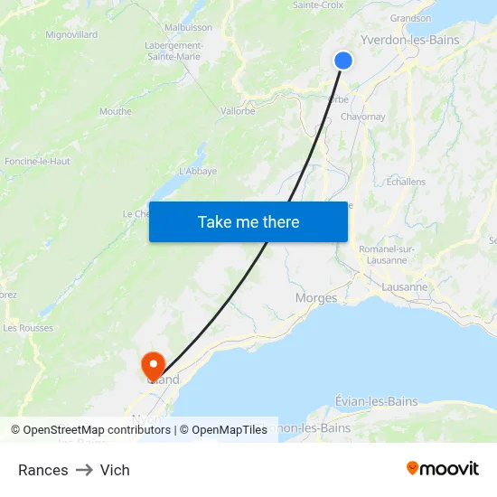 Rances to Vich map