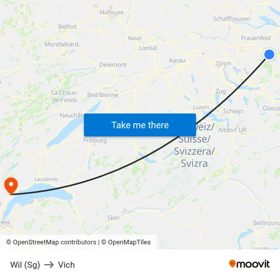 Wil (Sg) to Vich map