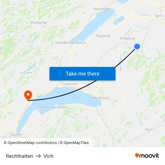 Rechthalten to Vich map