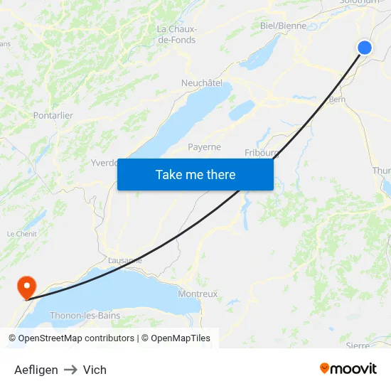Aefligen to Vich map