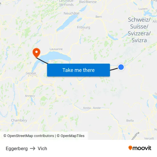 Eggerberg to Vich map