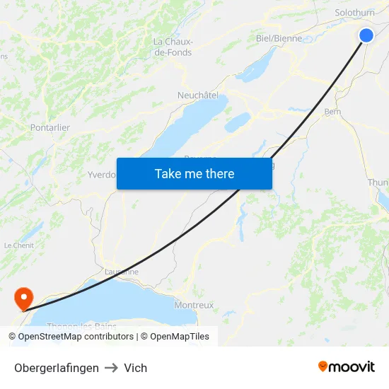 Obergerlafingen to Vich map
