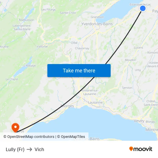 Lully (Fr) to Vich map