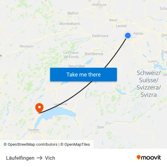 Läufelfingen to Vich map