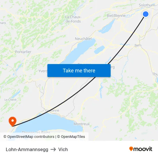 Lohn-Ammannsegg to Vich map