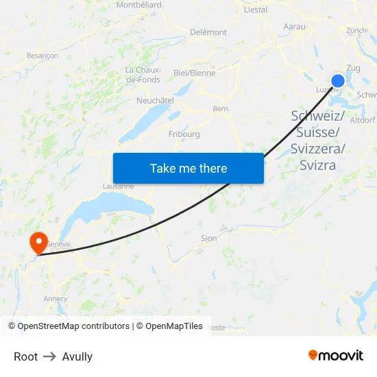 Root to Avully map