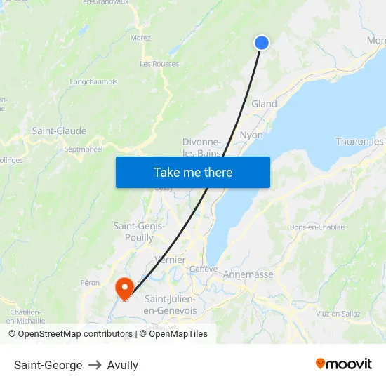Saint-George to Avully map