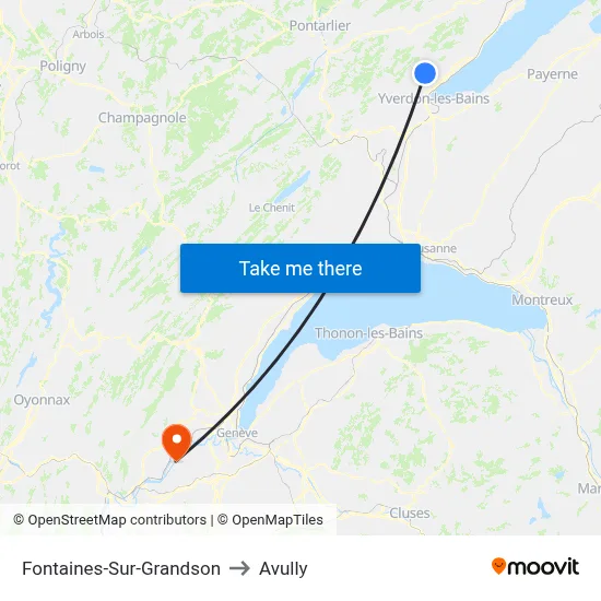 Fontaines-Sur-Grandson to Avully map