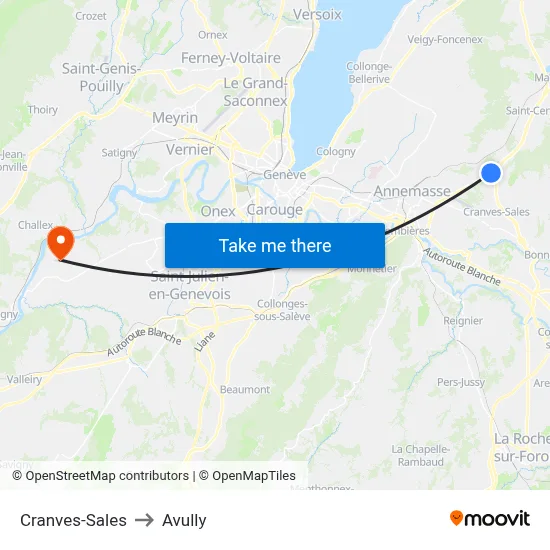 Cranves-Sales to Avully map