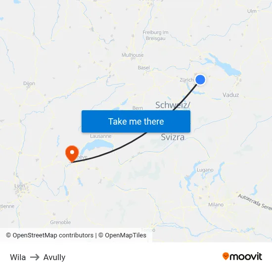 Wila to Avully map