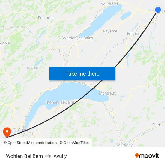 Wohlen Bei Bern to Avully map